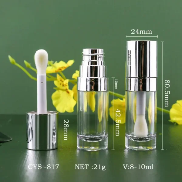 Silver 10ml lipgloss tubes luxury