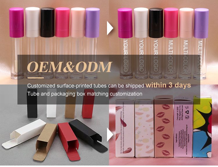 5ml gradient round lip gloss tube
