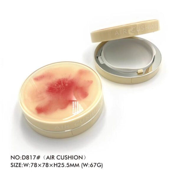crystal square bb air cushion case empty compact powder case plastic foundation container cosmetics packaging 1