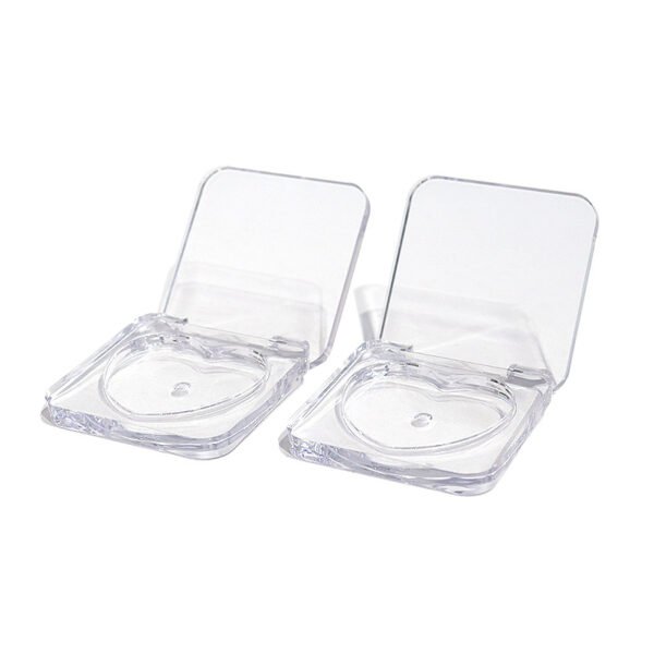 square heart shape pan eyeshadow case powder blusher case 2