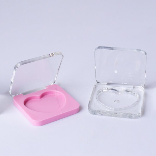 square heart shape pan eyeshadow case powder blusher case 4